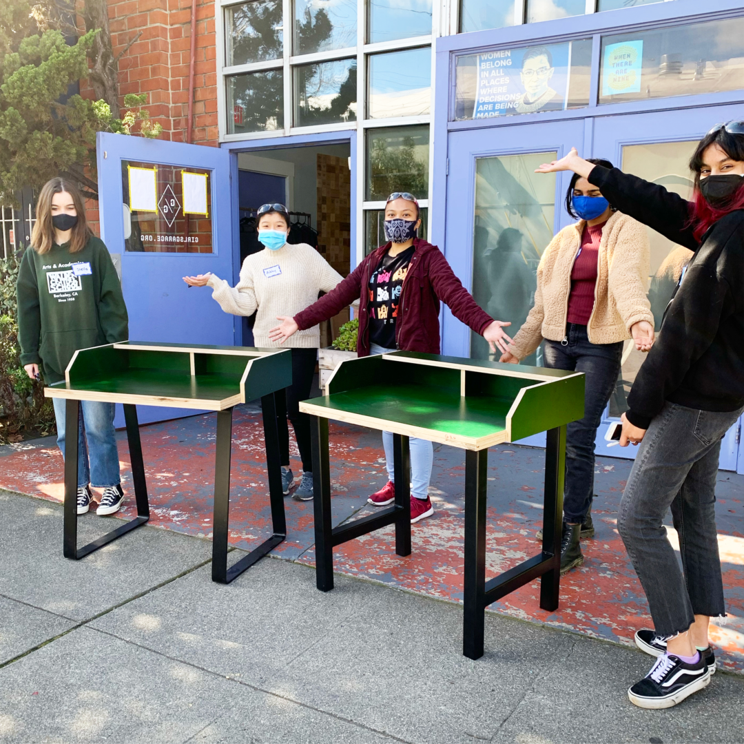 Distance Learning Desks Girls Garage