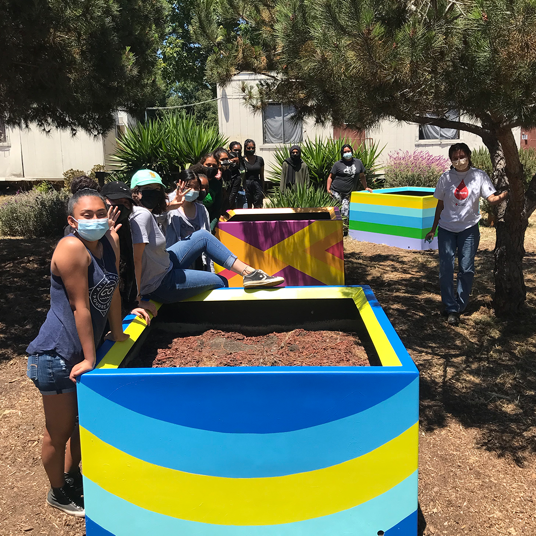 Girls Garage garden murals