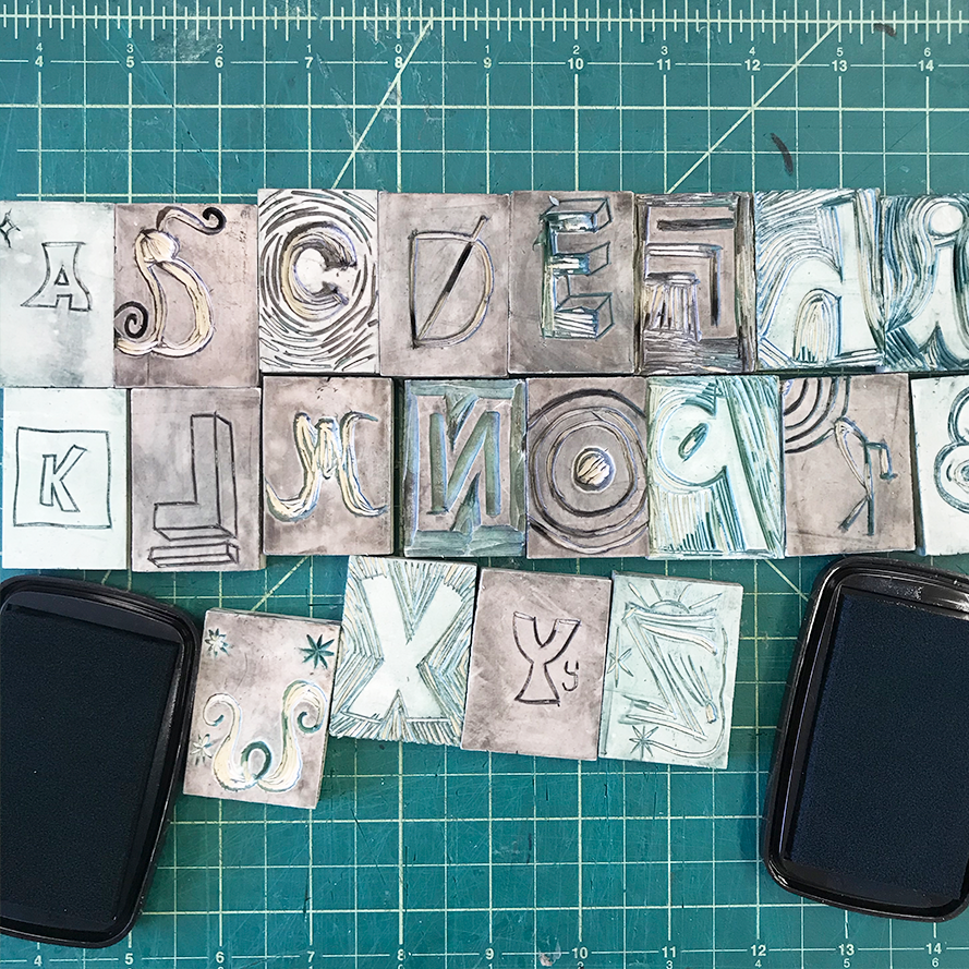 Blockprinting at Girls Garage