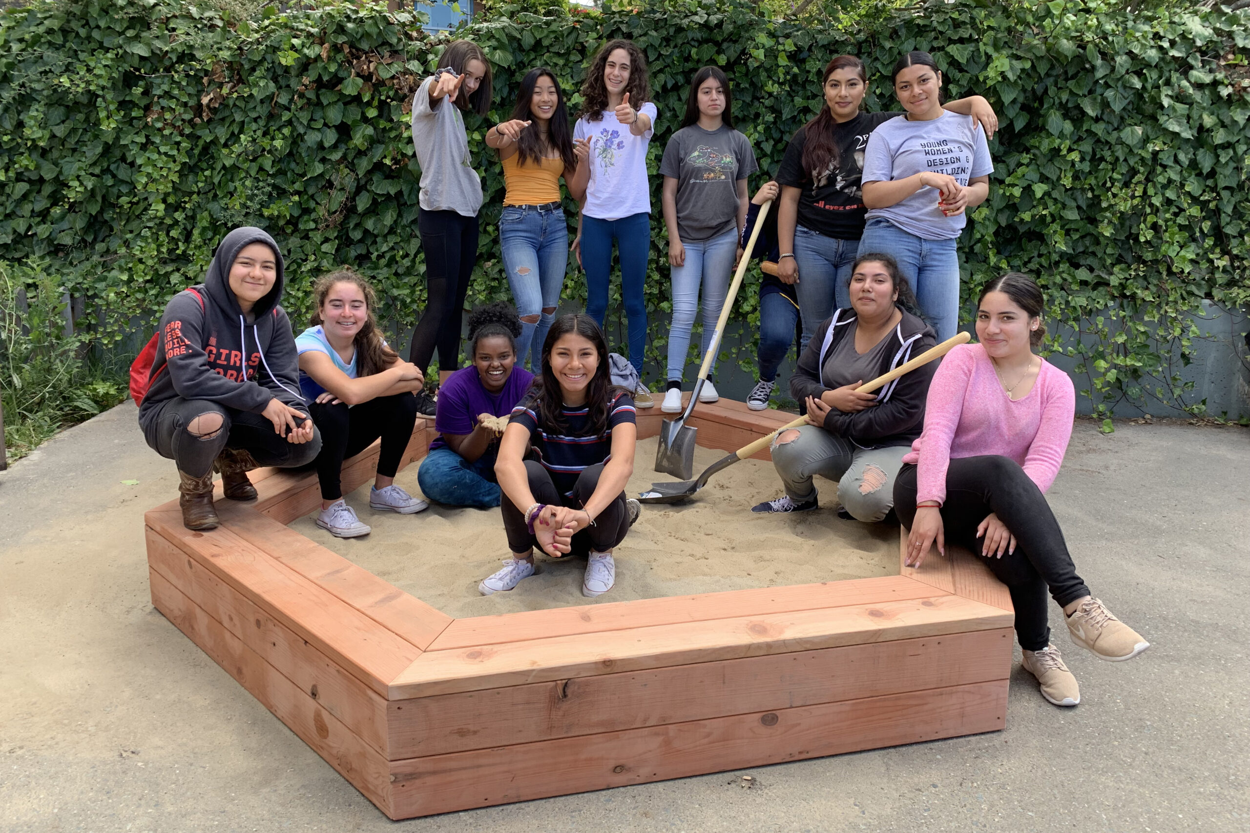 Girls Garage sandbox