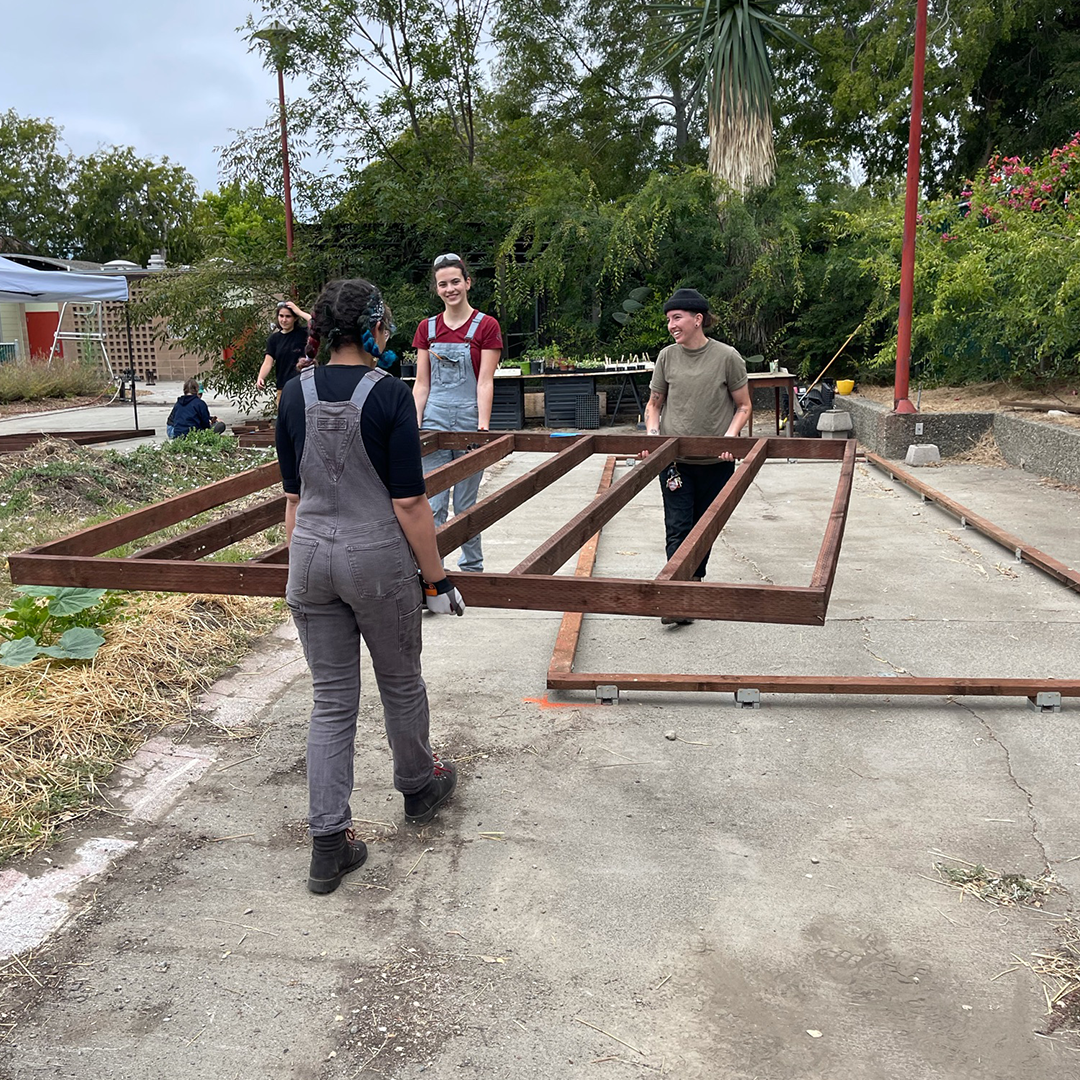 Girls Garage carry wall frame for greenhouse