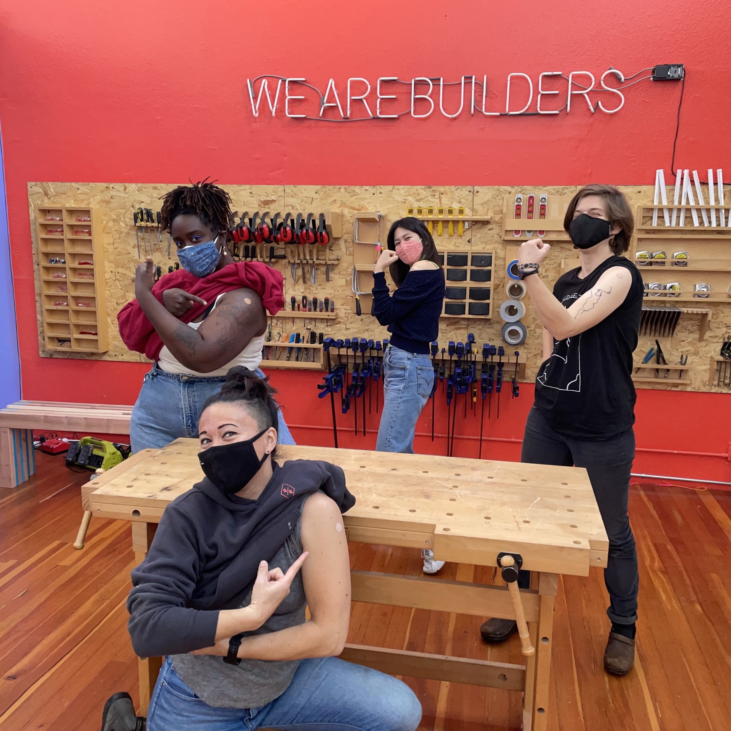 Girls Garage staff gets vaccinated