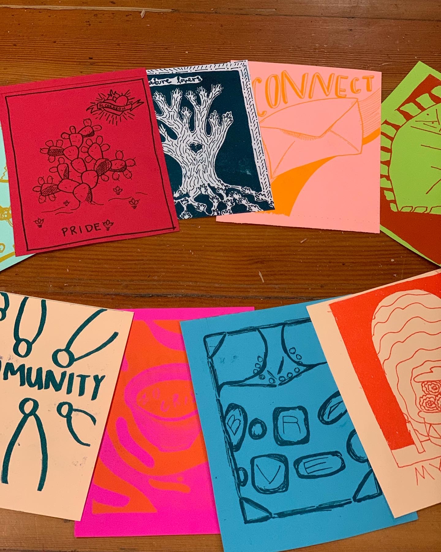 Girls Garage risograph tarot deck