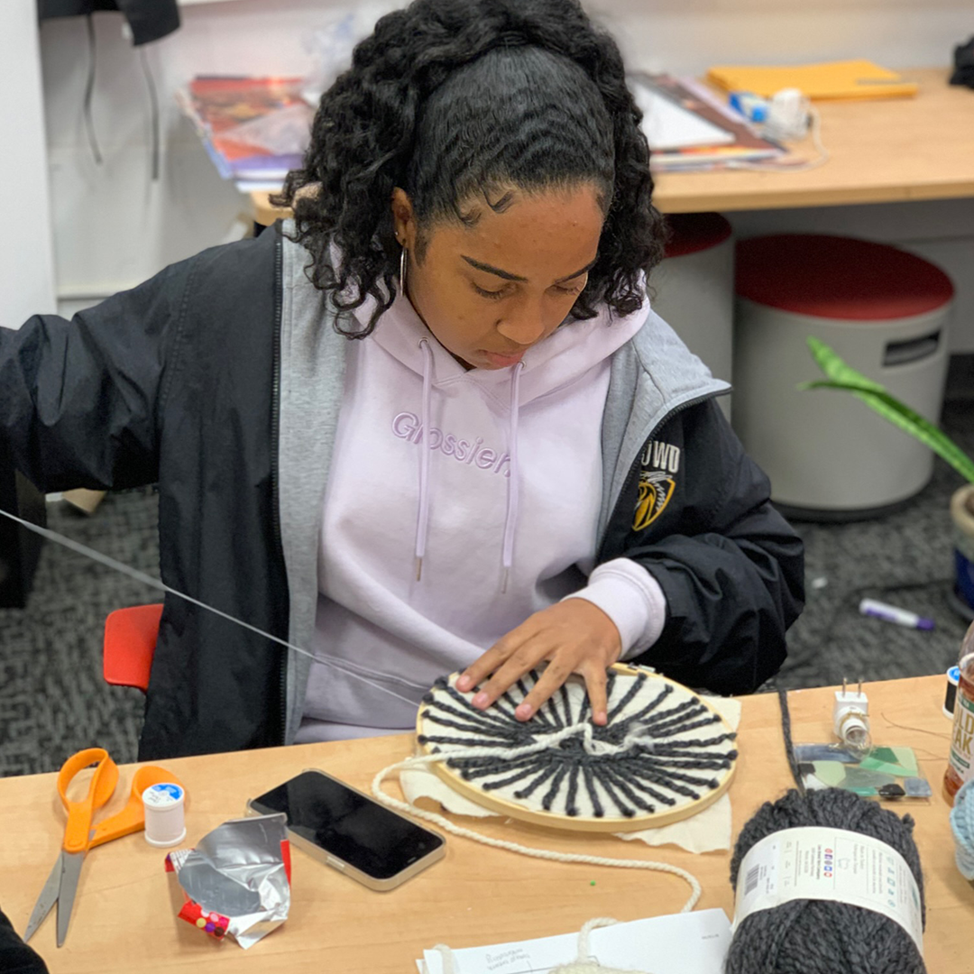 Girls Garage student embroidery