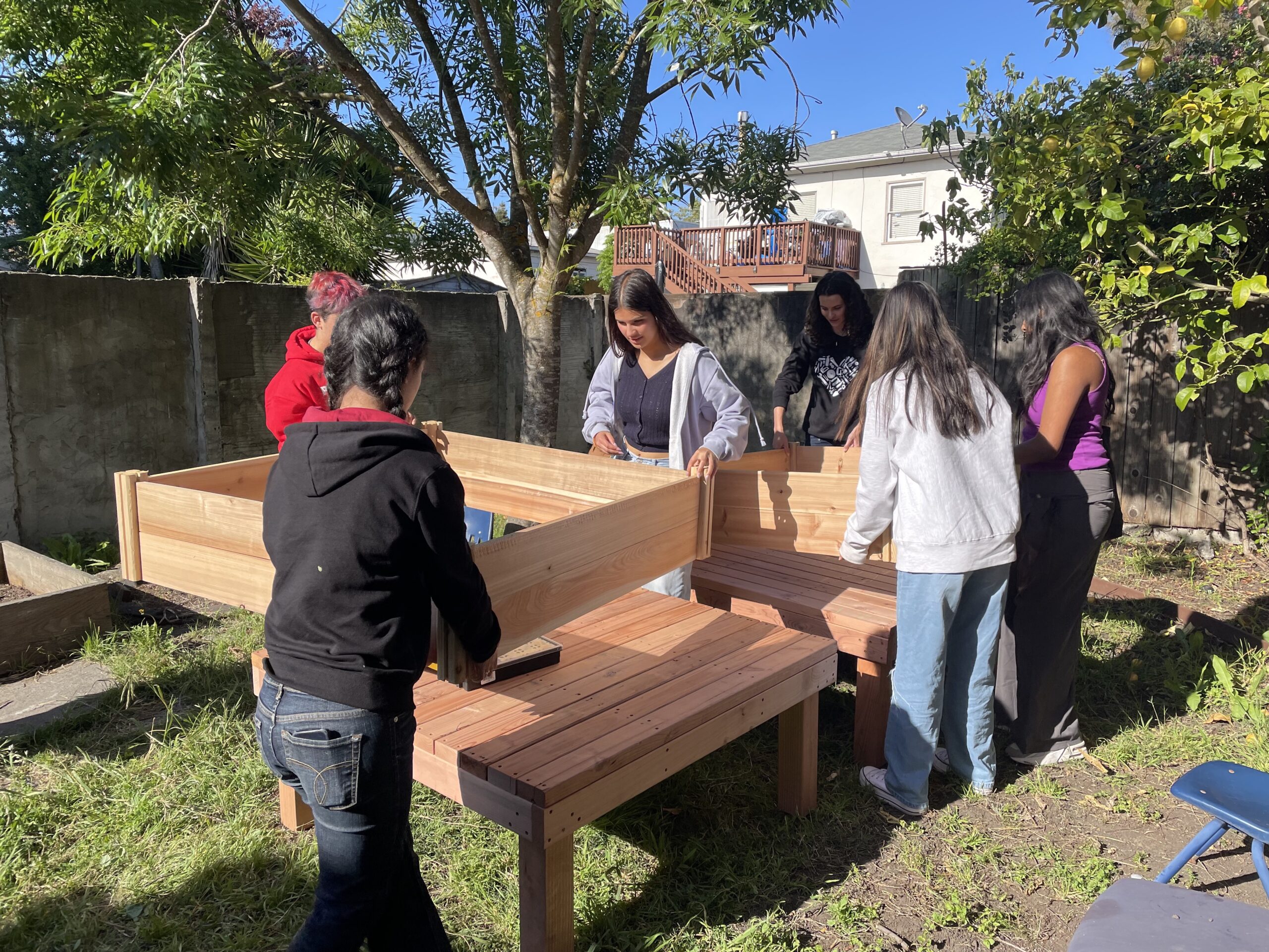 Planter box built by Girls Garage students