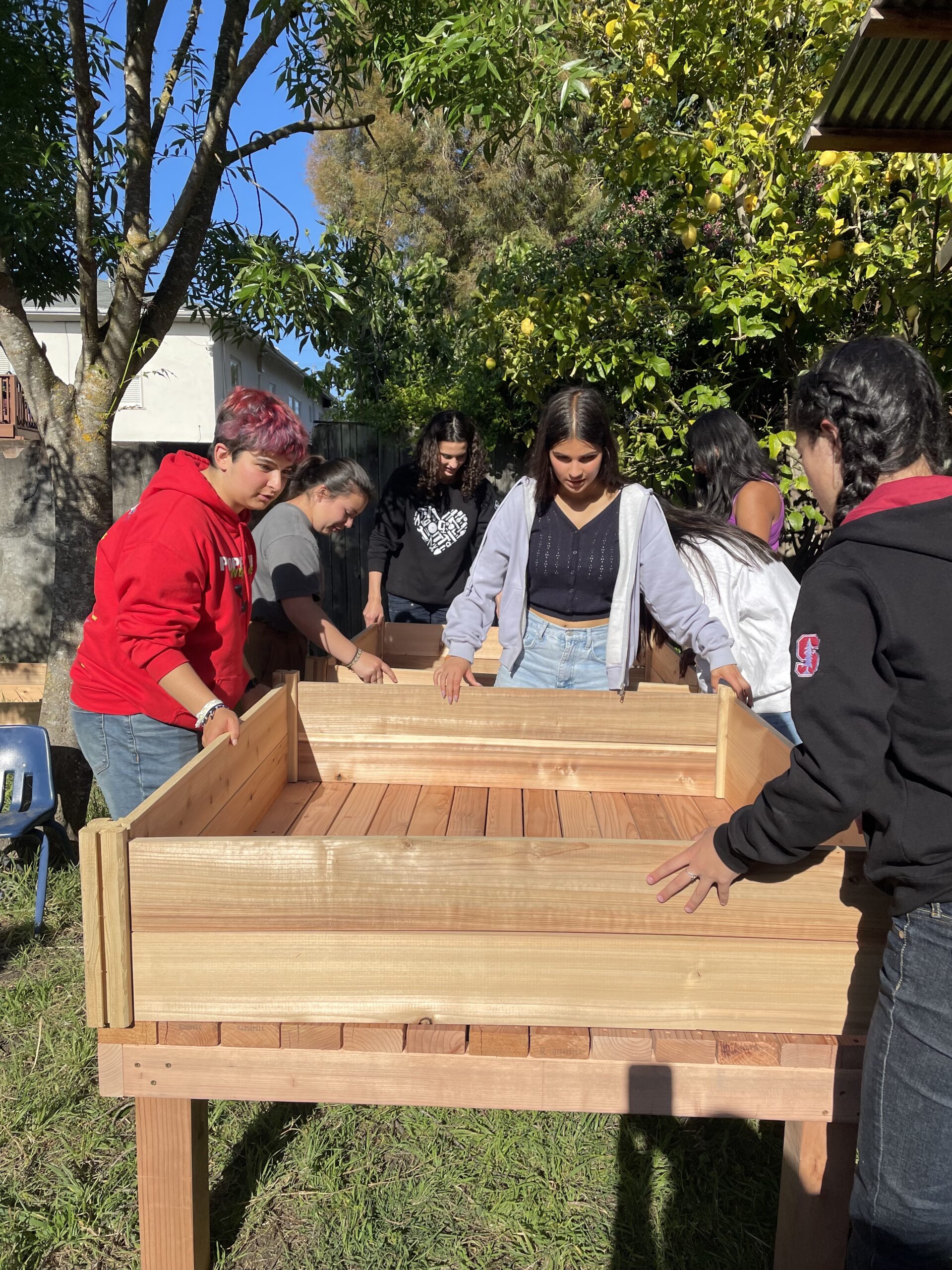 Planter box built by Girls Garage students
