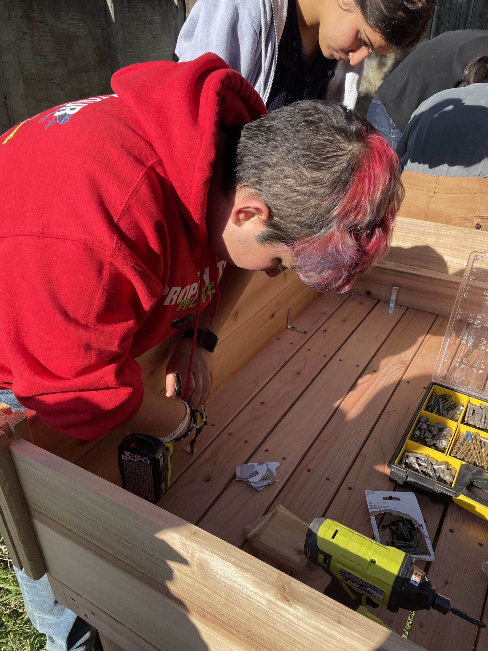 Planter box built by Girls Garage students