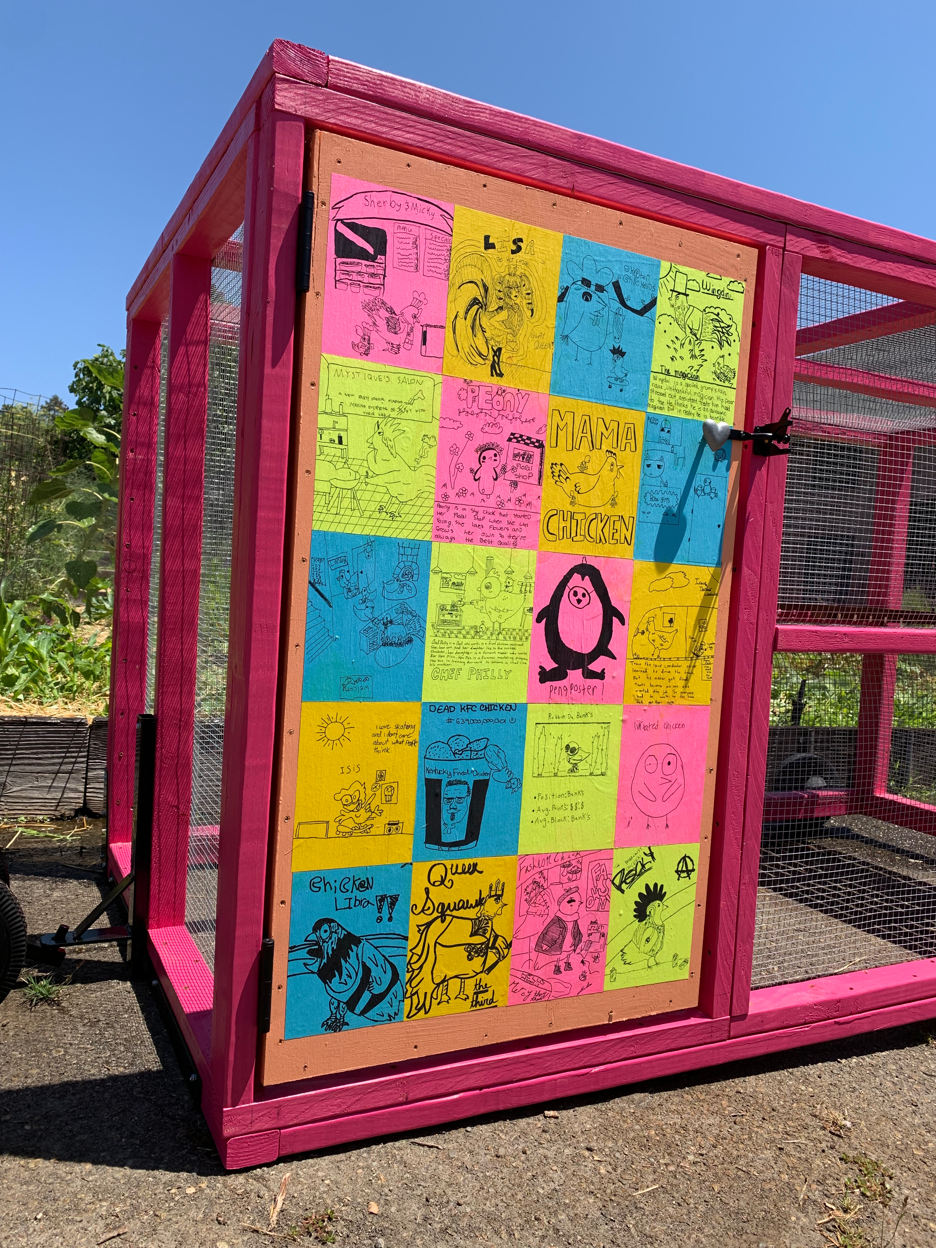 Chicken tractor door